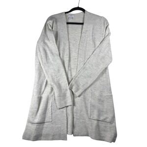 Old Navy Womens Medium‎ Cardigan Sweater Open Front Pockets Gray Casual Long